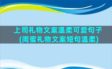 上司礼物文案温柔可爱句子(闺蜜礼物文案短句温柔)