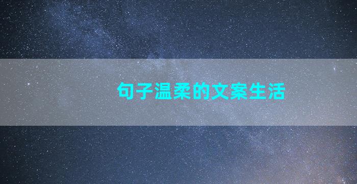 句子温柔的文案生活