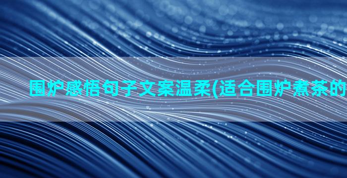 围炉感悟句子文案温柔(适合围炉煮茶的文案句子)