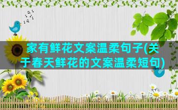 家有鲜花文案温柔句子(关于春天鲜花的文案温柔短句)