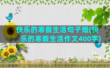 快乐的寒假生活句子短(快乐的寒假生活作文400字)