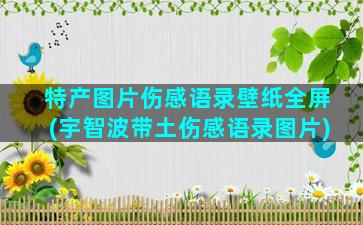 特产图片伤感语录壁纸全屏(宇智波带土伤感语录图片)