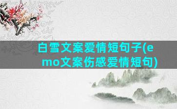 白雪文案爱情短句子(emo文案伤感爱情短句)