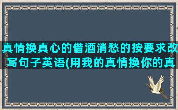 真情换真心的借酒消愁的按要求改写句子英语(用我的真情换你的真心)