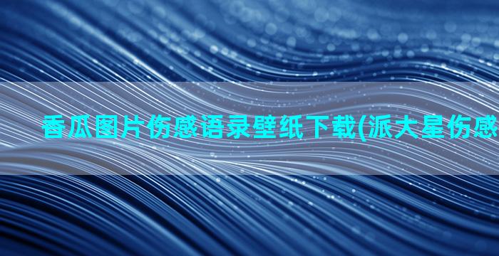 香瓜图片伤感语录壁纸下载(派大星伤感语录图片)